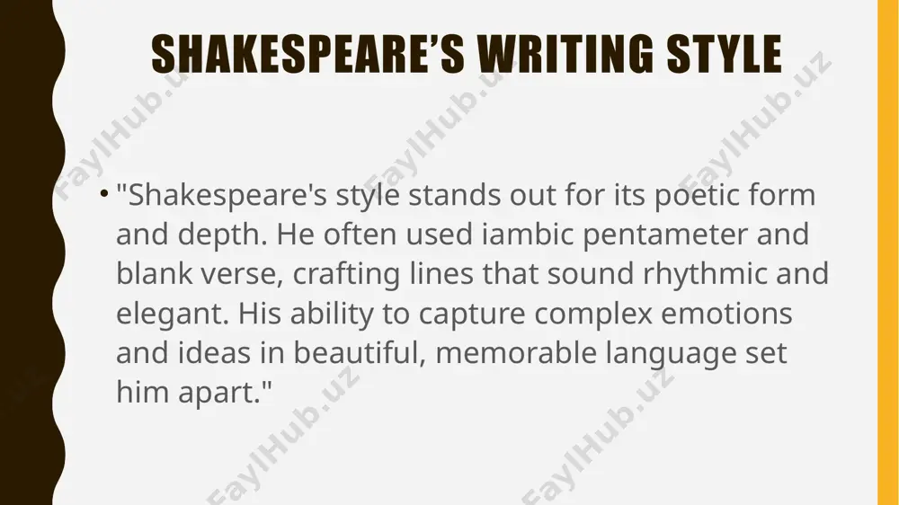 william shakespeare – his writing style and literary techniques - Page 3