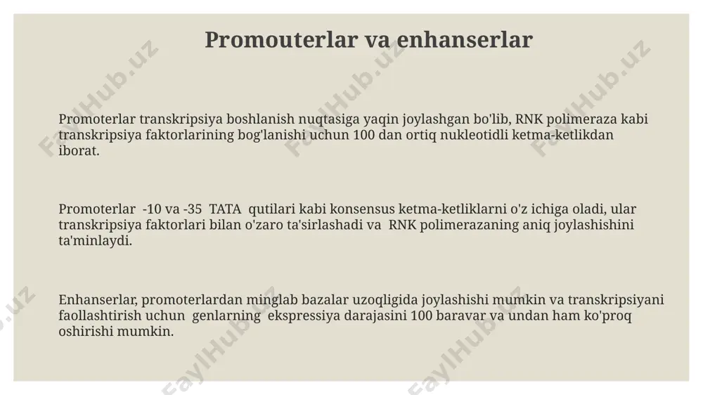 genlar transpiratsiyasi. transkripsiya - Page 3
