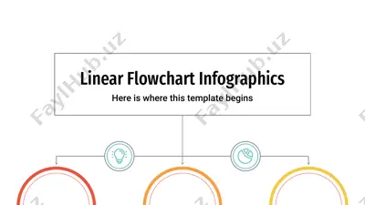 linear flowchart infographics — PPTX