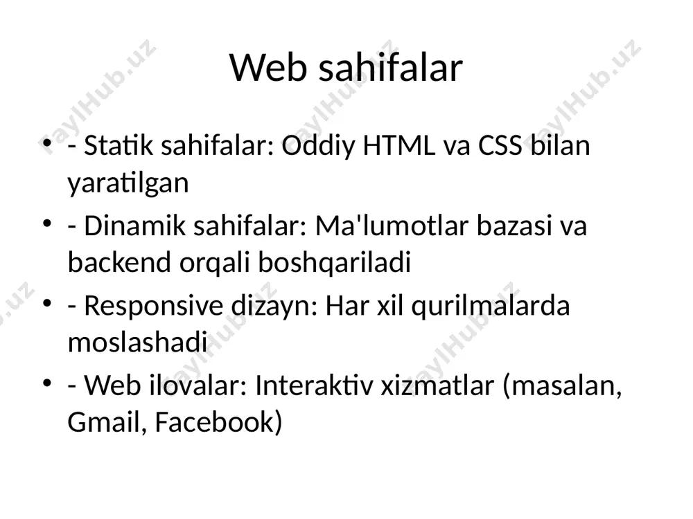 web texnologiyalar va web sahifalar - Page 3