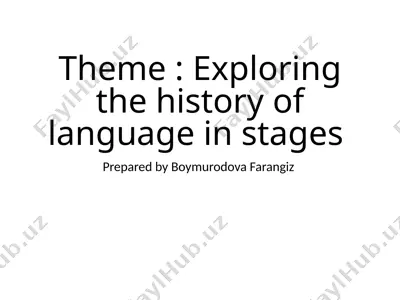 english language history — PPTX