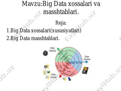 big data xossalari va masshtablari — PDF