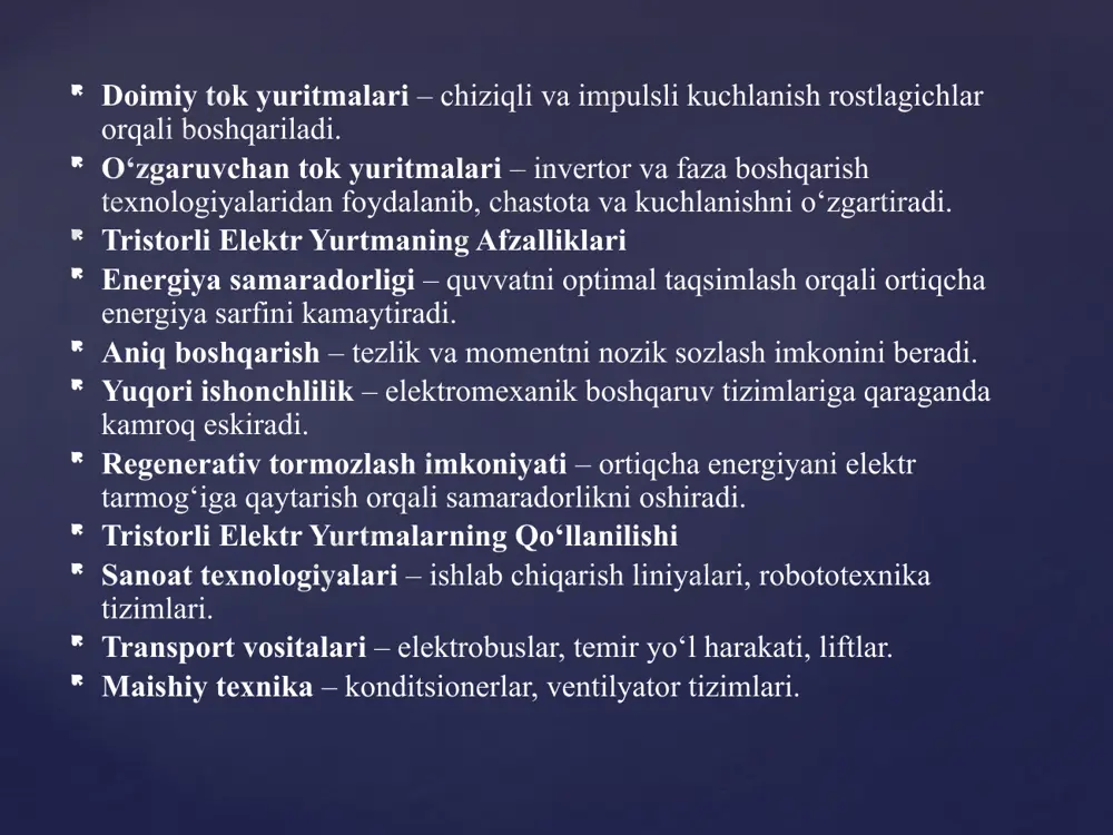 umumsanoat mexanizmlarnng avtomatlashtirilgan elektr yuritmalari - Page 5