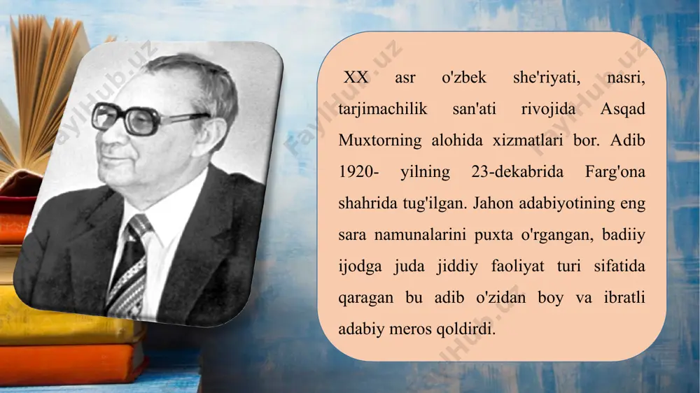 tta-kichik insoniy taqdirlar asar markazida turuvchi obraz — 93 yoshli ochil bobo taqdiriga borib bog'lanadi. romanning boshida butun yurtga tarqab ketgan uzoq-yaqin qarindoshlaridan xabar olgani otlangan ochil bobo-ga qo'shilishib muallif (demak, o'quvchi ham!) olis safarga chiqadi. mana shu o'ta qiziqarli va ibratli safar asnosida bobo peshonalaridagi ajinlar singari bir-biriga ulanib ket­gan insoniy taqdirlar haqidagi goh shirin, goh achchiq hikoyalarga oshno tutinasiz. bu taqdirlar bir-birlari bilan ochil bobo orqali bog'lanib, yagona shajarani - azim chinorni vujudga keltiradi. romandan o'rin olgan hikoya va qissalar, ko'p asarlarda bo'lgani singari, albatta, yaxshilik bilan, ezgulikning yovuzlik ustidan qozonadigan g'alabasi bilan tugayvermaydi. asarda o'nlab insonlar taqdiri borki, shafqatsiz va chigal hayot bo'roni ularni xuddi cho'ldagi bir uyum xashak singari sarson-sargardon qiladi. adib qahramonlar taqdiriga behuda aralashish, ularni «to'g'ri yo'lga solib yuborish»dan o'zini tiyadi. ortiqcha hayajon, chuchmal emotsionallik asqad muxtor uslubiga mutlaqo yot ekani «chinor» romanida yaqqol o'zini ko'rsatgandi. bu jihatdan, yozuvchi yoshligidan o'qib-o'rgangani rus va g'arb …