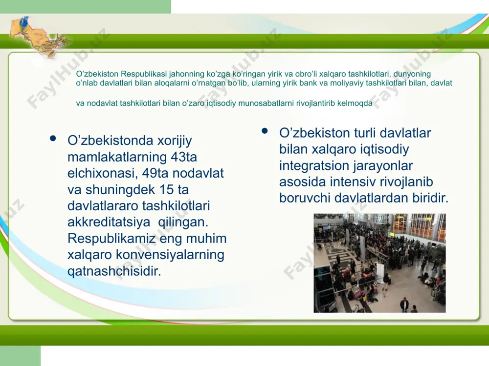 milliy iqtisodiyot rivojini ta’minlovchi boshqa tovarlar shu sohalarda yaratiladi. ikkinchi tomondan, aynan ular xalq xo‘jaligining boshqa tarmoqlari uchun ishlab chiqarish vositalari va boshqa mehnat qurollari yetkazib beradi. bu tarmoqlarning jadal rivojlanishi — jahon bozoriga raqobatbar- dosh mahsulotlar yetkazib berish, mamlakat eksport salohiyatini oshirishning muhim omillaridan biridir. ushbu omillardan oqilona foydalanish uchun korxona, tarmoq va, nihoyat, respublika tashqi iqtisodiy faoliyat (tif)ini to‘g‘ri tashkil etish va amalga oshirish katta ahamiyatga ega. ushbu omillardan oqilona foydalanish uchun korxona, tarmoq va, nihoyat, respublika tashqi iqtisodiy faoliyat (tif)ini to‘g‘ri tashkil etish va amalga oshirish katta ahamiyatga ega.