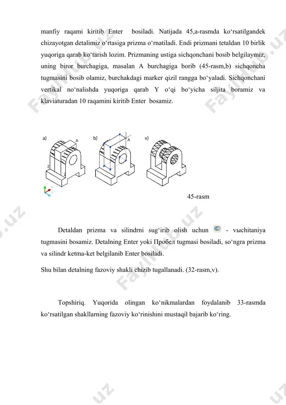 proyeksion chizmachilik. uch o‘lchamli shakllar yasash - Page 5