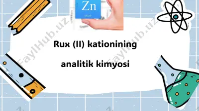 rux (ii) kationining analitik kimyosi — PPTX