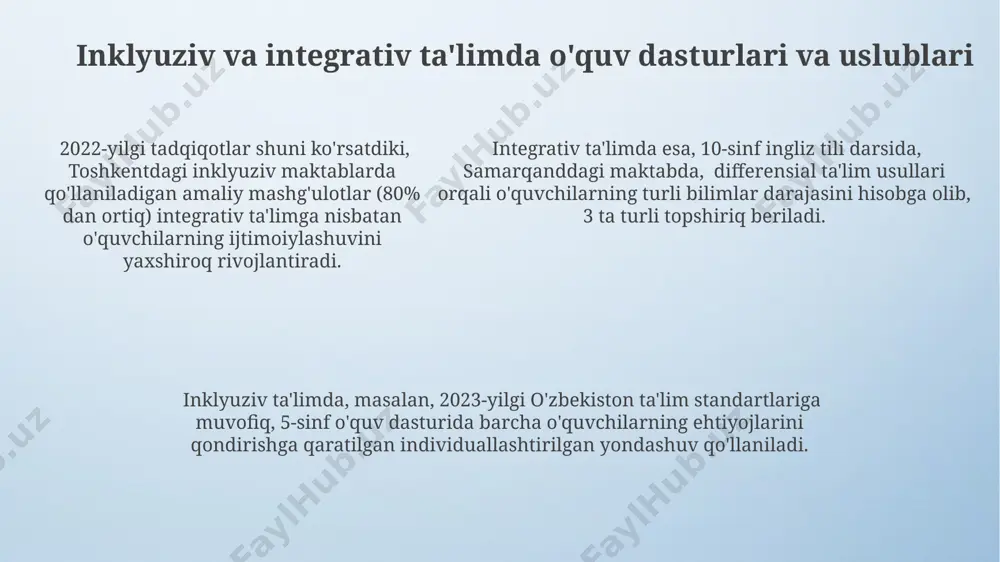 inklyuziv va interagratsion ta'limning qiyosiy tahlili - Page 5