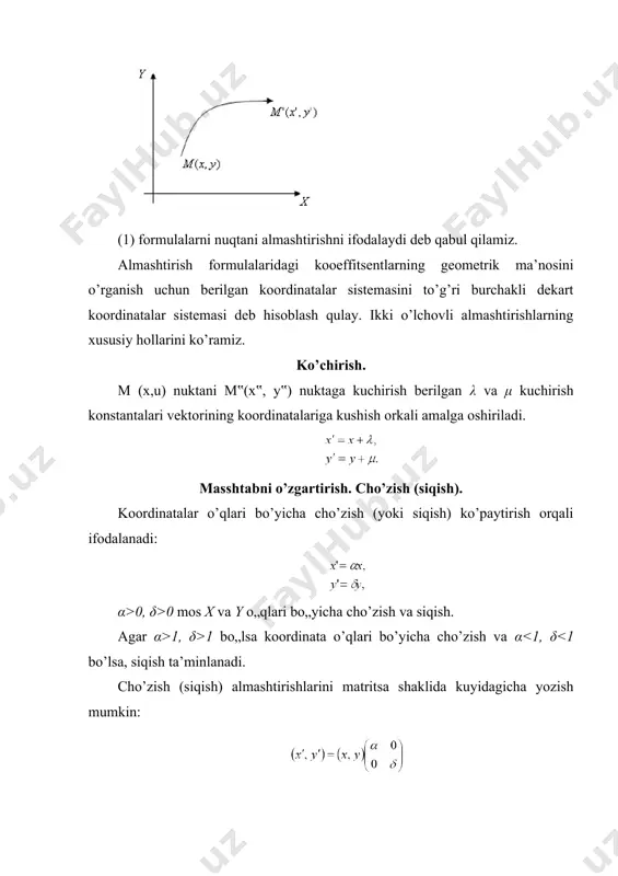 ppa rosa beshta muntazam ko’pyoqliklar mavjud (buni evklid isbotlagan): to’g’ri tetraedr, geksaedr(kub), oktaedr, dodekaedr, ikosaedr. ularning asosiy xakteristikalari: nomi yoqlari (yo) soni qirralari (q) soni uchlari (u) soni tetraedr 4 6 4 geksaedr 6 12 8 oktaedr 8 12 6 dodekaedr 12 30 12 ikosoedr 20 30 20 yo, q va u o„zaro quyidagi eyler tengsizligi bilan bog„liq: yo+u=q+2. ko„pyoqliklarni qurishni ko„ramiz. buning uchun ularni uchlarini topish kifoya (etarli). geksaedrni (kub) qurish qiyinchilik tug„dirmaydi (rasm 1). tetraedrni qurish uchun kubning qarama – qarshi yoqlaridagi ayqashgan(skreщivayuщiesya) diagonallarini o„tkazish kerak. oktaedr qurishda quyidagi xossadan foydalanamiz: oktaedrning uchlari kub yoqlarining markazlariga (og„irlik) mos keladi, ya’ni yoqlar uchlarining o’rta arifmetik qiymatlari. ikosaedrni qurishni ko„ramiz. z o„qida z = ±0,5 markazi, r=1 radiusi va xy tekisligiga parallel ikkita aylana o„tkazamiz. har aylanani beshta teng bo„lakka bo„lib, ularni rasmda ko„rsatilgan tartibga mos birlashtiramiz va ikosaedrning yoqlarini tashkil qiluvchi o„nta muntazam uchburchakni olamiz. qolgan yoqlari uchun z …