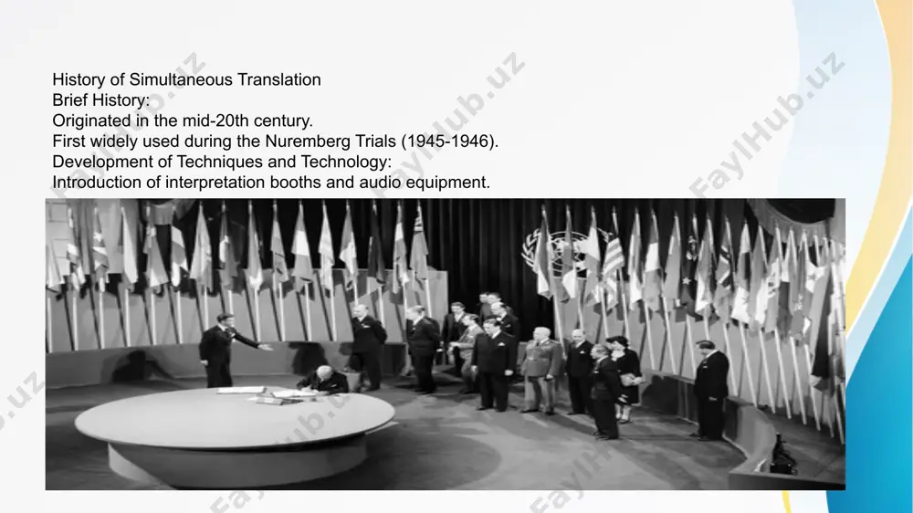 , critics doubted its acceptability. but immediately after the demonstration of synchronous translation capabilities, programs for the preparation of synchronous translators were developed. in practice, three types (variants) of interpreter preparation are observed: 1.yodaki (heard) simultaneous translation. in this, the translator performs the translation by blocking, depending on the descent of information, receiving the speaker's continuous speech through the ears. this is the most common and most complex condition. 2.simultaneous translation depending on the text without prior preparation or preparation. the interpretor receives the text of the written speech of the speaker in advance and performs the translation in accordance with the materials presented. 3 reading of pre-translated text.the interpreter reads the text prepared earlier in the wake of the speaker's speech. in permissible places, the speaker makes the necessary adjustments if he deviates from the initial text during his speech. lenovo (l) - thank you! image3.png image4.png image5.png image6.png …