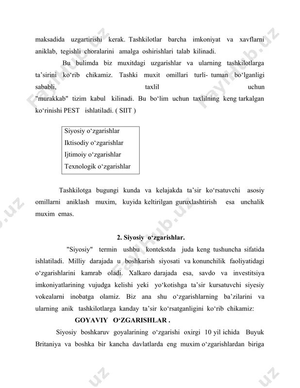 diyot juda kerakligi to‘grisida xulosa kilindi. 1970 va 1980 yillarda bosh mafkurada katta o‘zgarishlar sodir bo‘ldi. urushdan keyingi iktisodiy boshkaruvda baza sifatida ishlatilgan keynsning iktisodiy modeli, iktisodiy vokealarni anik izoxlab bilmasdi. 1972 va 1978 yillarda neft narxlarining o‘zgarishi natijasida inflyatsiya darajasi tez sur’atlarda o‘sdi. iktisodda narxlarni oshirish jarayoni boshlandi. iktisodiy munosobatlarni yaxshilash uchun alternativ model zarur edi. yangi kabul kilingan model iktisodiy muvoffakiyatga erishish uchun bozor kuchlarini samarali ishlatilishiga e’tiborni kuchaytirdi. bu yerdan bir kancha xulosalar chikarildi. nazorat va davlat tomonidan tartibga solishga asosiy e’tibor berildi. shunday xulosaga kelindiki, kayerda imkoniyat bo‘lsa, davlat iktisodiy faoliyatdan uzoklashishi kerak. yangi xususiylashtirilgan tashkilotlar uchun davlat nazorati, aralashuvisiz ishlash juda kiyin bo‘lib tuyuldi. monopoliya bo‘lgan takdirda xam uni boshkarish samaradorligi to‘grisida uning narx ulushlari asosida xulosa kilish mumkin. bu esa o‘z navbatida korxonaning yashashi uchun o‘z fokusini iste’molchilarga yo‘naltirilishi kerakligiga olib kelindi. strategik soxalarning kengayishi avval ta’kiklangan imkoniyatlarga keng yo‘l ochib berdi. davlat sektoriga …
