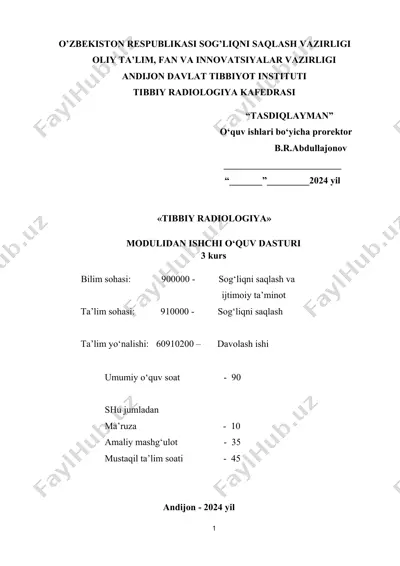 modulidan ishchi o‘quv dasturi — DOCX