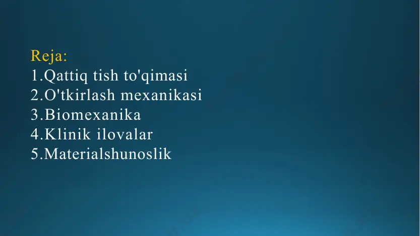 tish qattiq to’qimalarni charxlash tamoyillari - Page 3