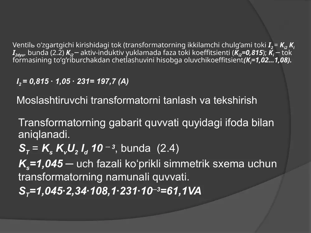 elektr mexanik tizimlarni apparatlari, elementlari va o`zgartgich texnikasi kurs ishi - Page 5