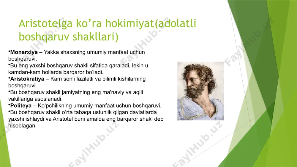 tda davlat o‘z ro‘lini yo‘qotadi, chunki sinfiy ajratishlar va qarama-qarshiliklar yo‘qoladi. shuning uchun marks uchun davlat — vaqtincha bir vosita bo‘lib, uning rolini kommunizmda o‘zgartirish kerak. kapitalizmda davlat: kapitalizmda davlat hukumat va qonunlar orqali burjua sinfining iqtisodiy manfaatlarini himoya qiladi. bu yerda davlat, asosan, iqtisodiy tizimning barqarorligini saqlash uchun xizmat qiladi. kommunizmda davlat: komunizmda, marksning fikriga ko‘ra, davlat o‘z ro‘lini tugatadi, chunki sinfiy ajratishlar va qarama-qarshiliklar yo‘qoladi. bu bosqichda davlatdan butunlay voz kechiladi, va jamiyat o‘zini o‘zi boshqaradigan bo‘ladi. max veberning qarashlari max weber hokimiyatning legitimligini juda muhim tushuncha deb hisoblagan va uni jamiyat tomonidan qabul qilingan, to‘g‘ri deb hisoblangan hokimiyat deb ta'riflagan. u hokimiyatni faqat kuch yoki zulm bilan qo‘lga kiritiladigan narsaga emas, balki jamiyat tomonidan qonuniy, odatdagi yoki axloqiy jihatdan tasdiqlangan narsaga deb bilgan. max veberga ko’ra hokimiyat shakllari an'anaviy hokimiyat: urf-odatlar va qadriyatlar asosida amalga oshadi. masalan, monarxiya yoki feodal tizimlar. karizmatik hokimiyat: rahbarning shaxsiy karizmasiga asoslangan …