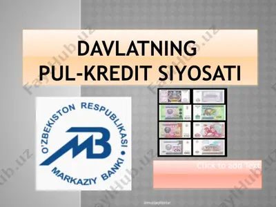 davlatning pul-kredit siyosati — PPTX