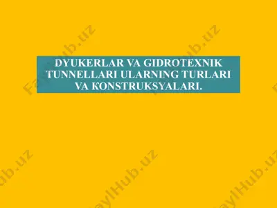 gidrotexnika inshootlari — PPTX