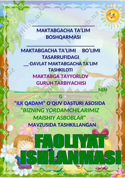 maishiy texnik asboblar — DOC