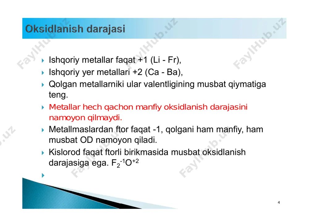 oksidlanish va qaytarilish reaksiyalari - Page 4