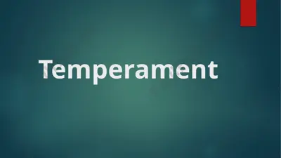 temperament — PPTX