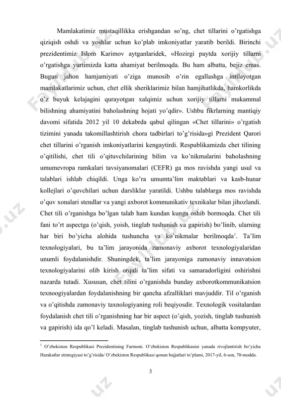 a o’quvchi chet tilidagi video roliklarni, namoyishlarni, dialoglarni kino yoki multfilmlarni ham ko’rishi ham eshitishi mumkin; — chet tilidagi radio eshittirishlar va televideniedagi dasturlarni eshitish va tomosha qilish mumkin; — ancha an’anaviy usul hisoblanadigan magnitafon va kassetalardan foydalanish; — cd pleyerlardan foydalanish mumkin. bu texnik vositalardan foydalanish o’quvchilarning chet tilini o’rganishlari jarayonini qiziqarliroq va samaraliroq bo’lishini ta’minlaydi. bugungi kunda maktablarda interfaol o’yinlar orqali dars o’tish an’anaga aylanib bormoqda. ma’lumki, darsning turli xil o’yinlar asosida o’tilishi o’quvchilarning imkoniyatlarini namoyish etish, diqqatni jamlash, bilim va ko’nikmalarini oshirish va kuchli bo’lishlarini ta’minlaydi. o’yin texnologiyasidan foydalanishning asosini o’quvchini faollashtiruvchi va jadallashtiruvchi faoliyat tashkil etadi. psixologlarning ta’kidlashlaricha, o’yinli faoliyatning psixologik mexanizmlari shaxsning o’zini namoyon qilish, hayotda barqaror o’rnini topish, o’zini o’zi boshqarish, o’z imkoniyatlarini amalga oshirishning fundamental ehtiyojlariga tayanadi. har qanday o’yin zamirida umumiy qabul qilingan ta’lim prinsiplari, taktikasi yotishi kerak. o’quv o’yinlariga o’quv predmetlari asos qilib olinishi kerak. o’yinlar jarayonida o’quvchi oddiy darsga qaraganda …