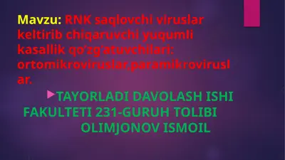 rnk saqlovchi viruslar — PPTX
