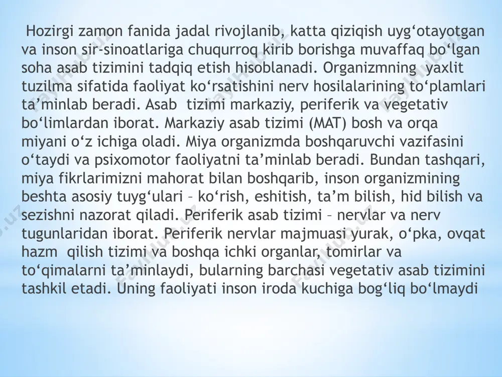 oq, hayvon uchun qurollik sifatini yo‘qotadi. odam ilgaridan o‘ylab qo‘yilgan reja bilan qurol yasaydi, quroldan tegishli maqsadlarda foydalanadi hamda uni saqlab qo‘yadi. e’tiboringiz uchun rahmat image1.png image2.png image3.png image4.png image5.png image6.jpeg image7.png image8.png image9.png image10.png /docprops/thumbnail.jpeg
