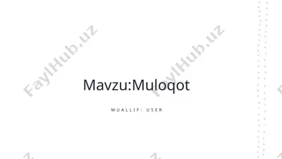 muloqotning tarixiy o'zgarishlari — PPTX