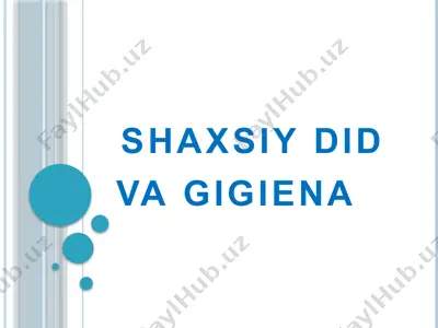 shaxsiy gigiena — PPTX
