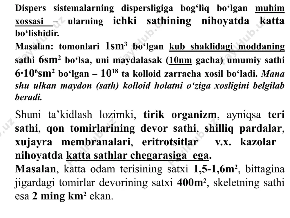 li o‘tganda taqsimlanishi hisobiga amalga oshadigan ajralishga asoslangan, moddalar va ular aralashmalarining analiz va tadqiq etishning fizik-kimyoviy usulidir. xromatografik jarayonlar asosida ko‘p marta takrorlanadigan sorbsiya va desorbsiya jarayonlari yotadi, bunda komponentlar qo‘zg‘almas va harakatchan fazalar o‘rtasida taqsimlanish koeffisiyentlarining farqi hisobiga ularning ajralishi yuz beradi. ajralish jarayonlarini turli, jumladan, elektr, gravitatsiya va boshqa maydonlar ta’sirida amalga oshirish mumkin. bu esa ajralish jarayonining borish sharoitini o‘zgartiradi hamda xromatografiyaning imkoniyat variantlari sonini oshiradi. shunday qilib xromatografiya tushunchasining eng oddiy ta’rifi: xromatografiya – molekulalarning differensial migrasiyasi hisobiga amalga oshadigan, ya’ni molekulalarning turlicha tezlikda harakatlanishi hisobiga boradigan ajralish jarayonidir. m.s.svetning xromatografik usuli turli tabiatli moddalar aralashmalarning ajralishi va analizini ta’minlovchi universal usuldir. xromatografiya ajratish usullari o‘rtasida molekulalararo o‘zaro ta’sirlarning qo‘llanilishi hisobiga yuqori samarali ajratish imkoniyatlarini namoyon qiladigan usuldir. bu usul yordamida bajariladigan vazifalarning turli tumanligi xromatografiyaning ko‘plab variantlarini yaratilishiga olib keldi. shuning uchun ham xromatografiya variantlarining tasniflarini bilish maqsadga muvofiqdir. foydalanilgan adabiyotlar ro‘yxati 1. k.s. …
