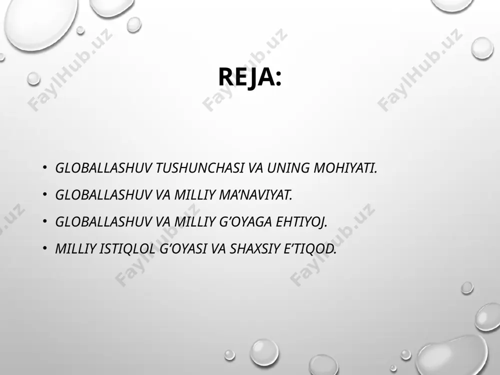 kkab hodisadir. u turli mamlakatlarning iqtisodiyoti, siyosati va manaviyatiga ta’sir ko’rsatmoqda, shuning uchun jahonda bir-biriga qarshi quyidagi ikki guruhlar mavjud: 1) globalistlar – globallashuv tarafdorlari. ular orasida davlat arboblari, siyosatchilar, sanoatchi va biznesmenlar ko’p. 2) aksilglobalistlar – bu jarayonga qarshi guruh. uning ichida so’l kuchlar, kasaba uyushmalari va yoshlar tashkilotlarining vakillari ko’p. masalan, rossiya federatsiyasida aksilglobalistlar faol harakat qilyaptilar. xxi asr boshlariga kelib dunyo mamlakatlari o’rtasidagi o’zaro ta’sir shu qadar kuchayib ketdiki, bu jarayondan to’la ihotalanib olgan birorta ham davlat yo’q, deb to’la ishonch bilan aytish mumkin. hattoki, xalqaro tashkilotlardan uzoqroq turishga intilayotgan, ularga a’zo bo’lishni istamayotgan mamlakatlar ham bu jarayondan mutlaqo chetda emas. globallashuv shunday jarayonki, undan chetda turaman, degan mamlakatlar uning ta’siriga ko’proq uchrab qolipsh mumkin. bunday gayri ixtiyoriy ta’sir esa ko’pincha salbiy oqibatlarga olib kelmoqda. globallashuvning turli mamlakatlarga o’tkazayotgan ta’siri ham turlicha. bu hol dunyo mamlakatlarining iqtisodiy, axborot, ma’naviy salohiyatlari va siyosati qanday ekani bilan bogliq dunyoda …