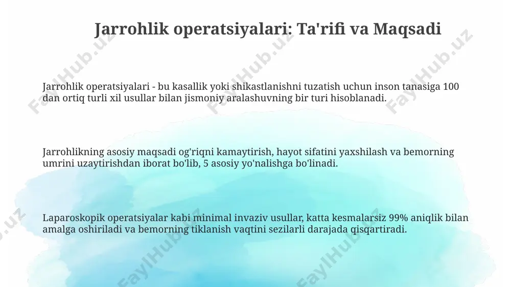 jarrohlik operatsiyalari: ta'rifi va maqsadi - Page 3