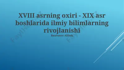 kimyo fanining taraqqiyoti: elementlar jadvali va atom nazariyasi — PPTX