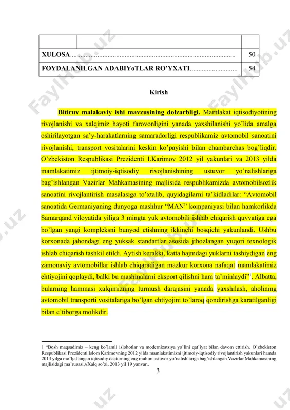 himoya qilish yuzasidan samarali tadbirlarni amalga oshirish, sodir etilayotgan hodisalarning oqibatlariga ularni yuzaga kelishi shart-sharoitlariga e’tiborni kuchaytirish lozimligini taqozo qiladi. ma’lumotlarga ko’ra, er yuzida yo’l-transport hodisalari oqibatlarida yiliga 1,5 millionga yaqin kishi halok bo’lmoqda, jarohatlanganlar soni esa bundan 20-30 marta ko’pdir[footnoteref:2]. [2: o’zbekiston respublikasi ichki ishlar vazirligi rasmiy sayti: www.mvd.uz ma’lumotlari. ] ulardan ko’rilayotgan zarar esa mamlakatlar milliy daromadining qariyib 2-4 foizini tashkil etadi. bunday talofotlarni hatto urush va tabiiy ofatlar natijasi bilan ham tenglashtirib bo’lmaydi. yo’l-transport hodisalari va ularning oqibati mamlakat iqtisodiyotiga va jamiyatning ma’naviy hayotiga juda katta zarar etkazilayotganligi sababli ularning oldini olish davlatimiz oldida turgan muhim vazifalardan biri hisoblanadi. avtoransport vositalari yuridik va jismoniy shaxslarning mol-mulkiga hamda fuqarolarning hayotiga xavf soluvchi manbalardan biri hisoblanadi. avtotransport vositalariga yo’l-transport hodisalaridan tashqari, turli ko’rinishdagi tabiiy ofatlar, yong’in, transport vositasini ug’irlash va olib qochish hamda boshqa noxush holatlar ro’y berishi natijasida transport vositasi egasi jiddiy moddiy va ma’naviy ziyon ko’radi. mazkur …