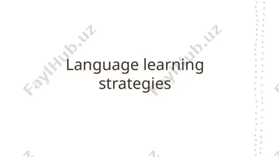 language learning strategies — PPTX