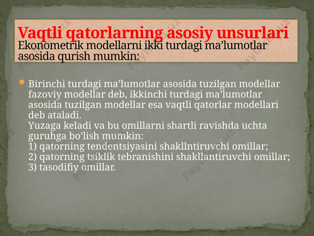 tenglamalar tizimi ko’rinishidagi ekonometrik modellar - Page 5