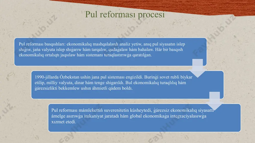 uta xalıqaralıq bazarda qabıl etiledi hám isenimdi arttıradı. inflyaciyanı qadaǵalawda, pul massası hám bahalardıń turaqlılıǵın támiyinlew ushın, altın teńge hám dinarlardıń shıǵarılıwı abaylılıq penen ámelge asırıladı. bul ekonomikalıq turaqlılıqtı támiyinleydi. altın teńge hám dinarlardıń abzallıqları ekonomikalıq qolaylıqlar altın teńge hám dinarlar finans sistemasın bekkemlewde áhmietli rol oynaydı. olar qundı saqlaw quralı sıpatında isenimlilikti támiyinleydi hám inflyaciya sharayatında turaqlılıqtı támiyinleydi. ekonomikalıq ósiwdi xoshametlew ushın altın hám dinarlar áhmietli bolıp, investiciyalardı arttırıw hám ekonomikalıq jedellikti qollap-quwatlaydı, bul milliy valyuta turaqlılıǵın saqlawǵa járdem beredi. mámleket ishindegi sawdanı rawajlandırıwda altın teńgeler hám dinarlar áhmiyetli rol oynaydı. olar sawda ámeliyatın ápiwayılastıradı, bahanıń turaqlılıǵın támiyinleydi hám xalıqaralıq sawdada mámlekettiń isenimliligin arttıradı. altın teńge hám dinarlar: sociallıq tásir altın teńge hám dinarlardıń jámiyetlik turmısqa tásiri úlken. olar ekonomikalıq turaqlılıqtı bekkemleydi, xalıqtıń abadanlıǵın arttıradı hám jumıs orınların jaratadı. bul, sonday-aq, sociallıq rawajlanıw hám teńlikti támiyinleydi. sociallıq turaqlılıq altın teńge hám dinarlar ekonomikalıq turaqlılıqtı támiyinleydi, isenim hám qáwipsizlikti arttıradı. …