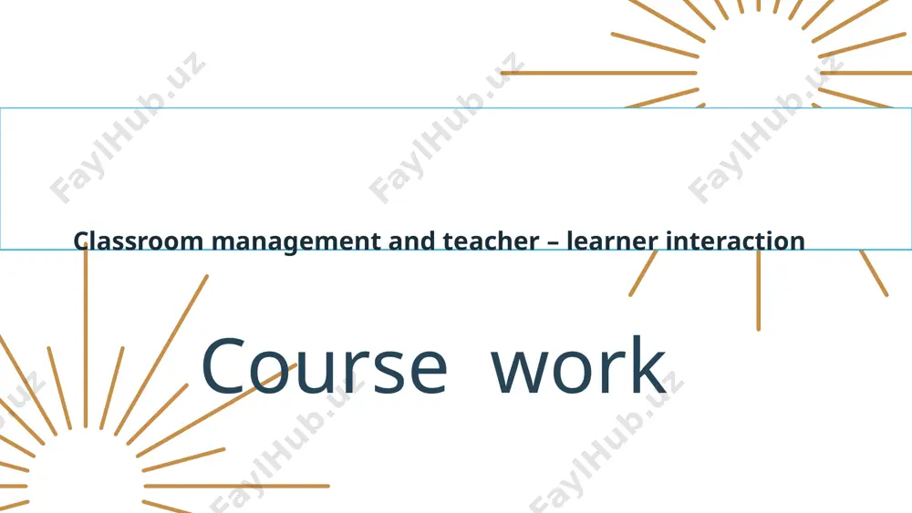 create a structured learning environment. active monitoring actively circulating the classroom, observing student behavior, and providing immediate feedback and redirection as needed. positive reinforcement recognizing and rewarding desired behaviors to encourage students to maintain appropriate conduct. conflict resolution addressing disruptive behaviors in a calm, fair, and constructive manner to resolve issues and restore order. 7 chapter ii: strategies for effective classroom management 1 lesson planning designing engaging, differentiated lessons that cater to diverse learning styles and keep students actively involved. 2 proactive approach anticipating potential issues and having a plan in place to address them before they escalate. 3 continuous reflection regularly evaluating the effectiveness of classroom management strategies and making adjustments as needed. 8 2.1 establishing classroom management build relationships foster positive connections with students to create an environment of trust and mutual respect. set expectations clearly communicate and consistently enforce classroom rules, procedures, and consequences. establish routines implement …