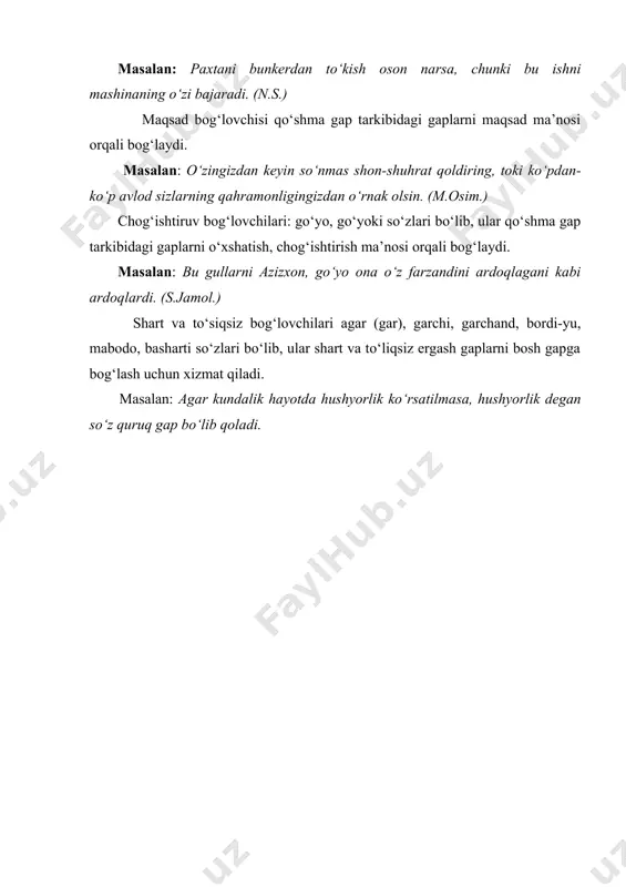 yordаmchi so‘z turkumlаri bog‘lovchi - Page 5