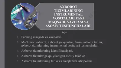 axborot tizimlari — PPTX