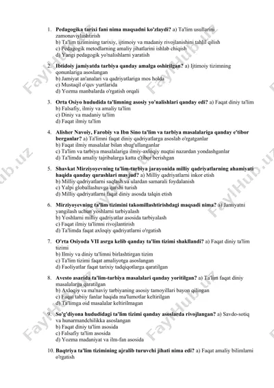 pedagogika tarixi — DOC