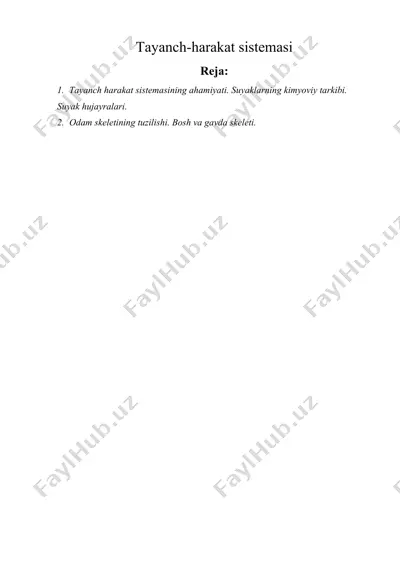 tayanch-harakat sistemasi — DOCX