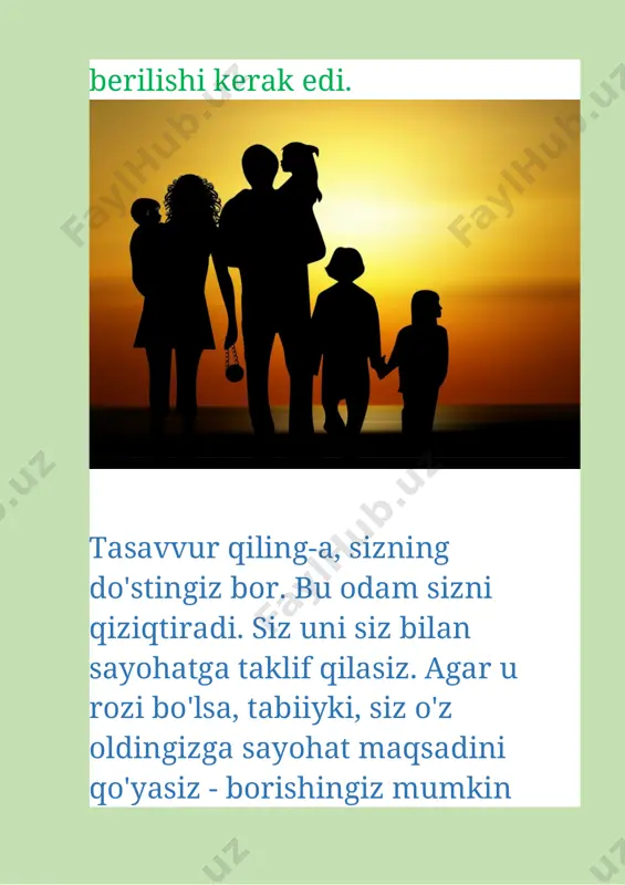 aqat turmush o'rtoqlarning o'zlari, balki ota-onalarining xatolari tufayli shaxsiy hayotlarini tartibga sola olmaydigan farzandlari ham murojaat qilishadi. bizning znakom.realove.ru tanishuv saytimizda ishtirokchilarning so'rovnomasida ota-onalarning oila boshlig'i kim bo'lganligi haqida savol bor. shunisi e'tiborga loyiqki, hech qanday tarzda oila qura olmaydigan ayollarning aksariyati onasi bosh qo'mondon bo'lgan oilalarda o'sgan. oilaning hayotiyligi er va xotinning o'z rollarini sodiqlik bilan bajarishiga bog'liq. jamiyatning hayotiyligi oilaning hayotiyligiga bog‘liq. mashhur amerikalik oila psixologi jeyms dobson o'z kitobida shunday yozadi: “g'arb dunyosi o'z tarixida katta chorrahada turibdi. menimcha, bizning mavjudligimiz erkak rahbarlikning mavjudligi yoki yo'qligiga bog'liq bo'ladi. ha, savol aynan shunday: bo'lish yoki bo'lmaslik. va biz allaqachon bo'lmaslikka juda yaqinmiz. ammo har birimiz o'z oilasining taqdirini, haqiqiy oila bo'lish yoki bo'lmaslikni o'zimiz hal qila olamiz. “bo‘lishni” tanlasak, jamiyatimiz mustahkamlanishiga, yurt qudratiga hissa qo‘shgan bo‘lamiz. shunday oilalar borki, ularda kuchli va uyushgan xotin va zaif er-xotin bor. xotinning etakchiligi hatto bahslashmaydi. bu odamlar o'zlarining kamchiliklari bilan, masalan, …