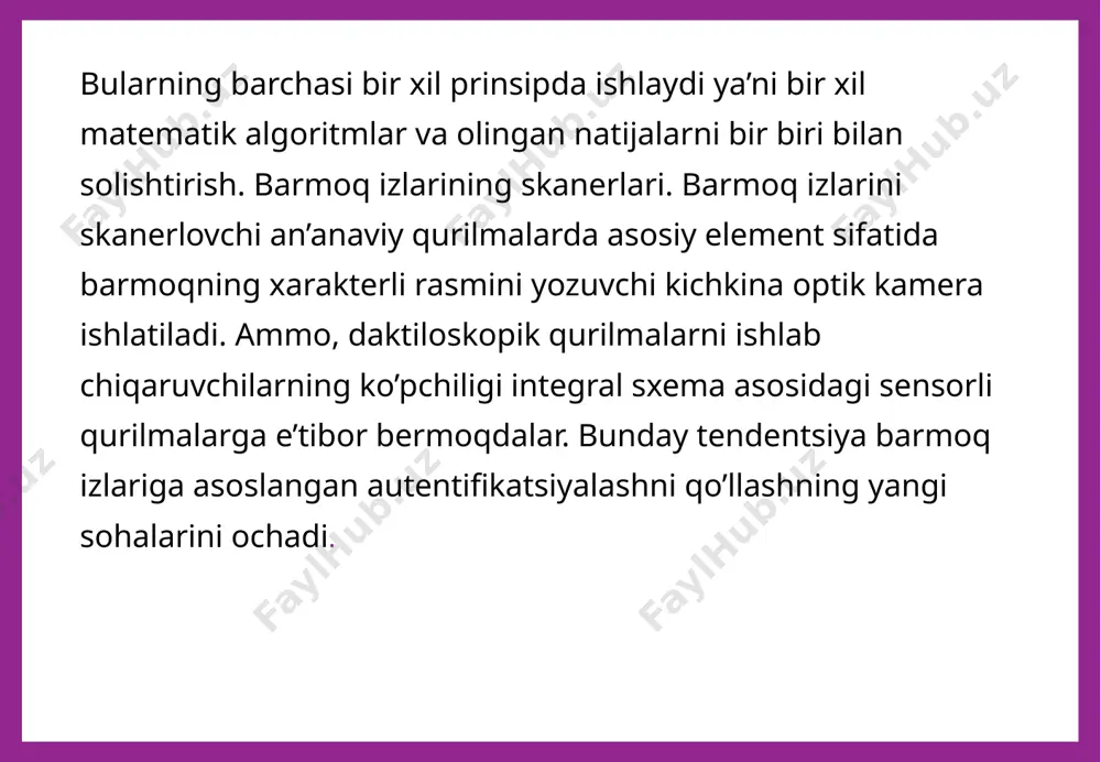 daktiloskopik (barmoq izi) biometrik autentifikatsiya tizimi - Page 5