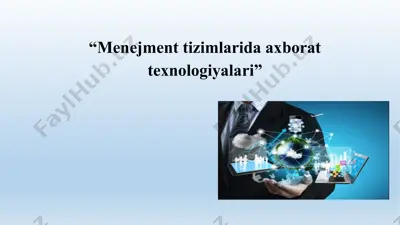 menejment tizimlarida axborat texnologiyalari — PPTX