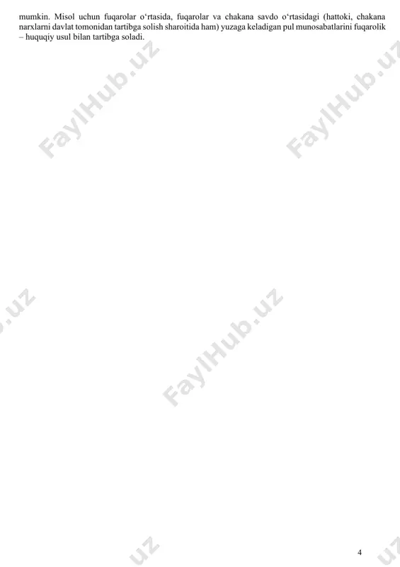 arish uchun mo‘ljallangan umumdavlat pul fondlarini shakllantirish va ishlatish jarayonida yuzaga keladigan pul munosabatlarini yig‘indisidir. 1. aynan markaziy yevropada birinchi burjua inqiloblari natijasida umumdavlat pul mablag‘lari fondi – budjet yuzaga keldi, hech qaysi davlat hukmdori unga yolg‘iz o‘zi xo‘jayinlik qila olmaydi. 2. budjetni shakllantirish va ishlatish tizimi alohida xususiyat kasb eta boshladi, ya’ni davlat daromadlari va xarajatlari tizimi tarkibiy va qonuniy birikmalari bilan yuzaga keldi. shuni alohida ta’kidlash kerakki, budjetning xarajatlar qismi asosiy guruxlari bir necha yuz yilliklar deyarli o‘zgarmay keldi. o‘sha davrdayoq xarajatlarni to‘rtta yo‘nalishi belgilangan edi: xarbiy maqsadlarga, boshqaruvga, iqtisodiyotga, ijtimoiy zaruratlarga. davlat xarajatlari strukturasidagi o‘xgarishlar xx asrning ikkinchi yarmida yuz berdi. ular ba’zi /arbiy yevropa mamlakatlarining xarbiy xarajatlarni sezilarli qisqartirib, ijtimoiy maqsadlarga, iqtisodiyotga xarajatlar qilishga ko‘proq e’tibor berganliklarida namoyon bo‘ldi. pul shaklidagi soliqlar birmuncha afzal xususiyat kasb etdilar. avvalgi davlat daromadlari asosan natural to‘lov va in’omlar hisobga shakllangan. shunday yo‘sinda, davlatchilik va pul munosabatlarining faqat mazkur bosqichida …