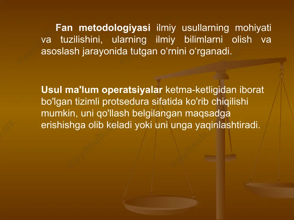 lmiy bilimlarning o'sishi quyidagilardan iborat: jasur farazlar, nazariyalarni ilgari surishda, ularni keyingi rad etish (yoki qalbakilashtirish), natijada, ilmiy muammolarning murakkabligi va chuqurligi ortadi. soxtalashtirish tamoyilining ifodasidir : nazariyaning ilmiy bo‘lishining mezoni uni tasdiqlash emas, balki rad etishdir. dadil farazlar qilish va keyin ularni shafqatsizlarcha tanqid qilish orqali rivojlanadi qarshi misollarni topish orqali. fan dinamikasi va uning xusususiyati 1960-yillarda amerikalik fan faylasufi t.kun (1922 – 1996) tomonidan fanni rivojlantirish konsepsiyasi taqdim etilgan. uning kontseptsiyasining yangiligi: birinchidan. t.kun prinsipial jihatdan yangi va samarali kontseptsiyani kiritdi – paradigma (yunoncha paradeigmadan - misol, namuna). bu atama bilimlarni tashkil etishning o'ziga xos usulini o'z ichiga oladi - dunyoni ko'rishning tabiatini belgilaydigan har bir tarixiy davrga xos bo'lgan retseptlar to'plami ; muayyan muammolarni hal qilish uchun umumiy qabul qilingan naqshlar. bunday retseptlar tadqiqot yo'nalishlarini tanlashga sezilarli ta'sir qiladi. paradigma ilmiy tadqiqotning ruhi va uslubini belgilaydi. fan dinamikasi va uning xusususiyati t.kun: paradigma - “... hamma tomonidan …