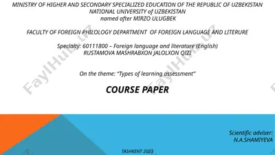 types of learning assessment — PPTX
