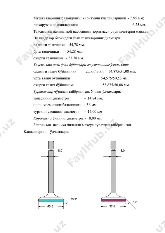 ўздэуавто ва самкочавто двигателларининггаз тақсимлаш механизмлари - Page 4