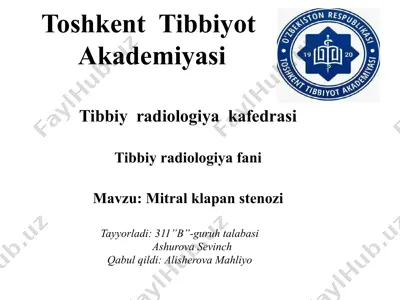 mitral klapan stenozi — PPTX